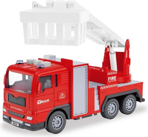 Fire truck with extendable platform with sound and light - 1 piece