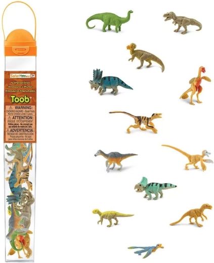 Safari Ltd. Toobs plunksnuotų dinozaurų tuba
