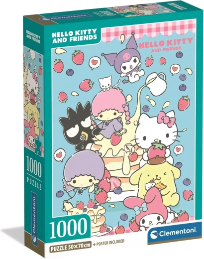 Clementoni dėlionė Hello Kitty ir draugai, 1000 dalių