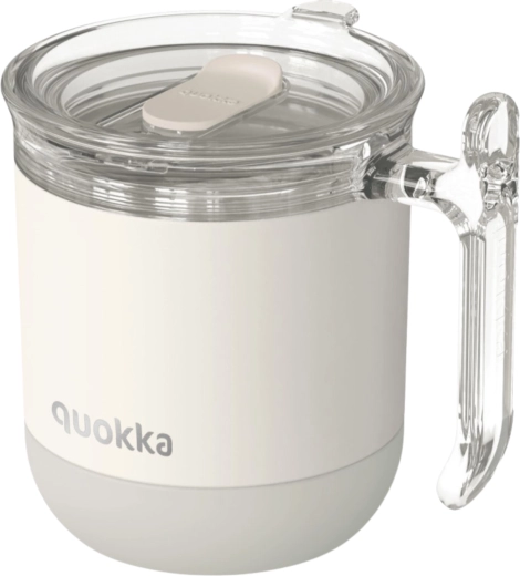 Stainless steel travel mug Quokka Wave Ivory grey 260 ml