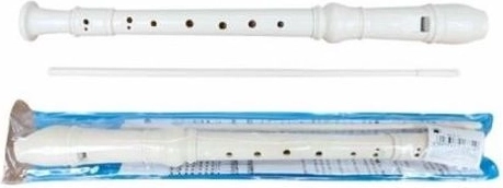Recorder flute with cleaning rod