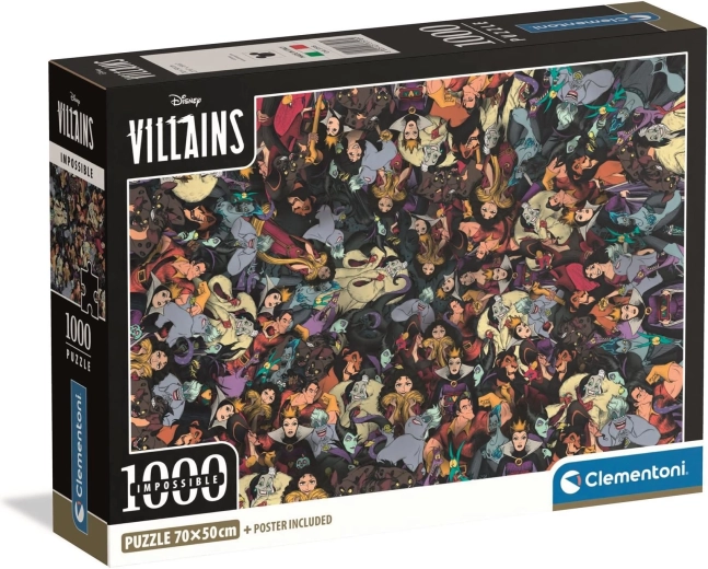 Dėlionė CLEMENTONI Impossible Disney Villains, 1000 detalių