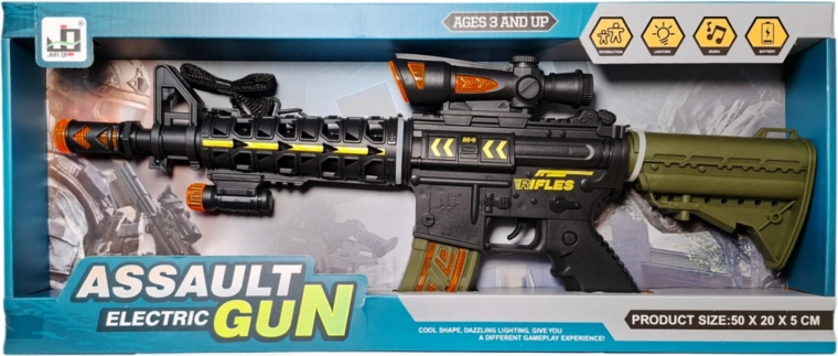 Electric toy rifle for kids with light and sound