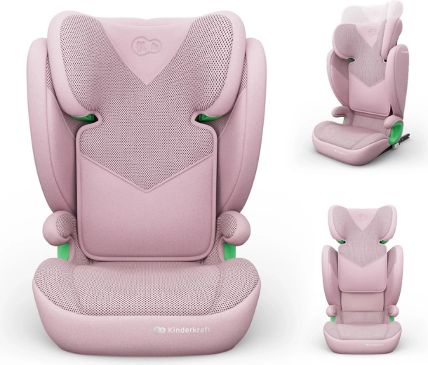 Kinderkraft junior fix 2 plus i-Size car seat 100–150 cm pink