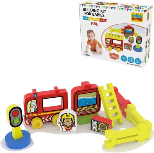 Millaminis putų konstruktorius „Gaisrinė“ baby soft, 12 dalių