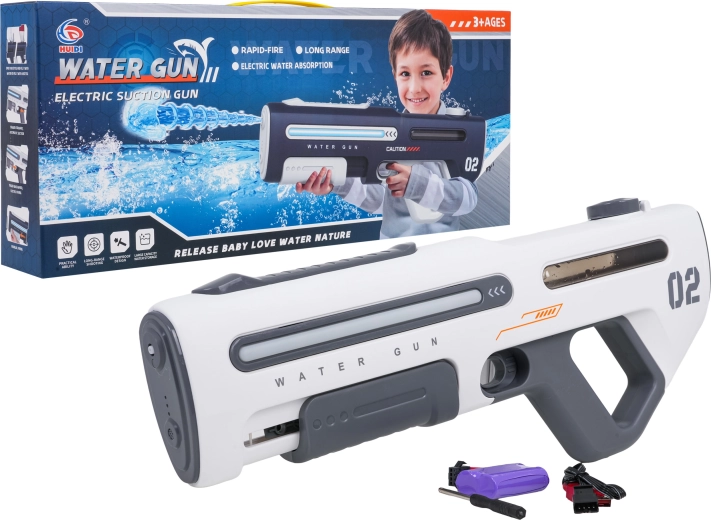 Mega Electric Water Gun, White