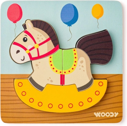 Puzzle Horse on a Rocker
