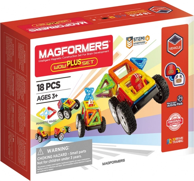 Magnetinis konstruktorius MAGFORMERS Wow Starter Plus 18 dalių