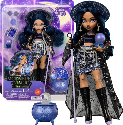 Monster High Moonspell Magic lėlė Claire de Luna 26 cm su priedais