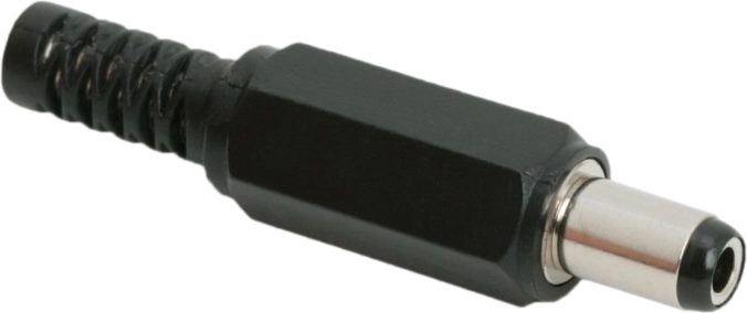 DC kištukas 5,5 × 2,5 mm su apsauga nuo kabelio lūžimo