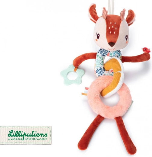 Lilliputiens aktyvi jutiminė grandinėlė vežimėliui elniukė Stella 6 mėn.+