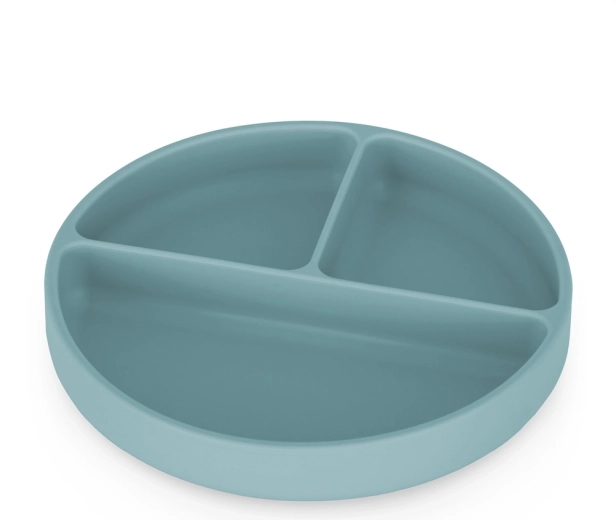 Petite&Mars silikoninė pertvarinė lėkštė su siurbtuku take&match frosted sky 6m+