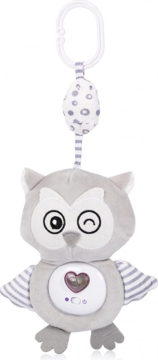 Pliušinis žaislas vežimėliui ir lovytei su melodijomis CHIPOLOINO Owl