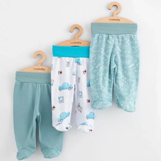 Kūdikių pusšliaužtinukai New Baby Classic II, rinkinys berniukams, dydis 74 (6–9 mėn.), 3 vnt.