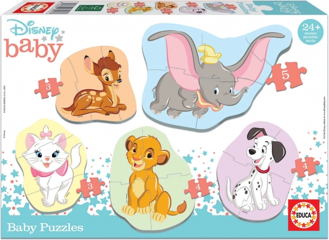 Educa baby dėlionė Disney gyvūnai 5 viename (3–5 dalys)