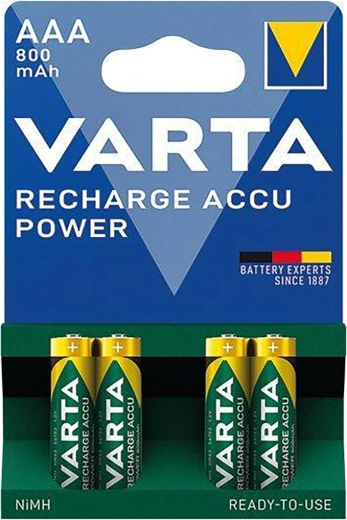 Rechargeable AAA Micro Batteries 800 mAh Varta (4 pcs)