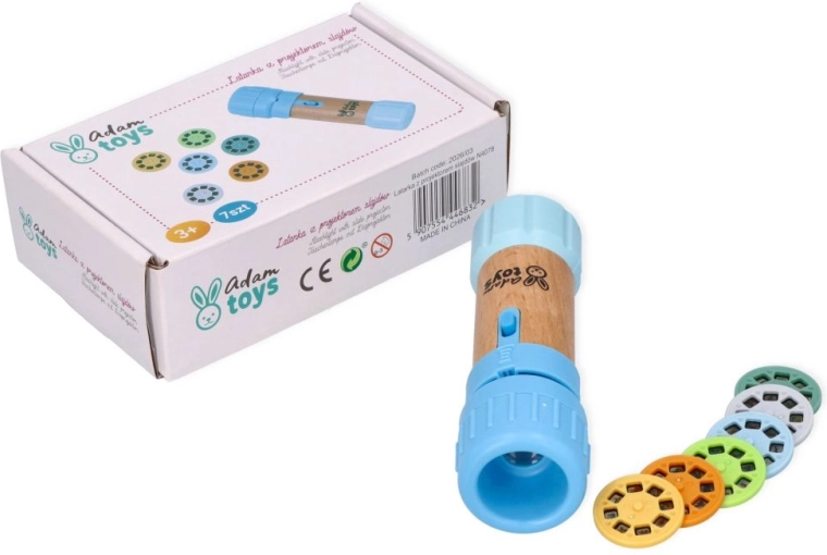 Blue Children's Flashlight with Projector Adam Toys