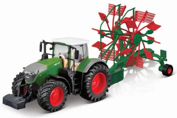 Bburago 10 cm Farm Tractor with Flywheel and Trailer Fendt 1050 Vario