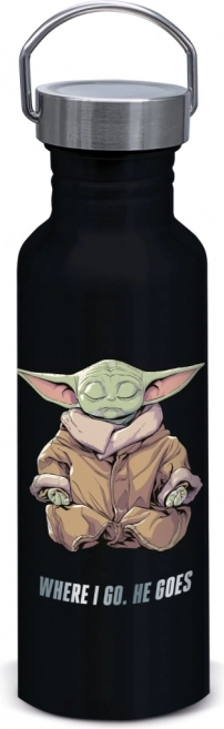 Aliumininis butelis su Grogu iš „Mandalorian“ motyvu