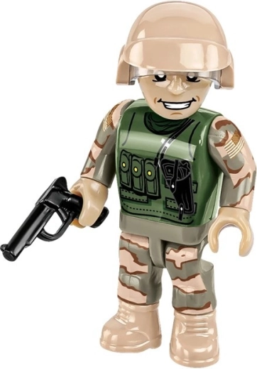 Tankisto minifigūrėlė ir kolekcinė vardinė lentelė