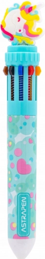 Astra pen with 10 pastel colors, blue