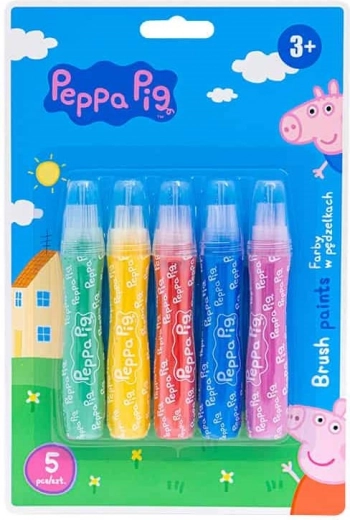 Dažai teptukuose ASTRA PEPPA PIG, 5 vnt.