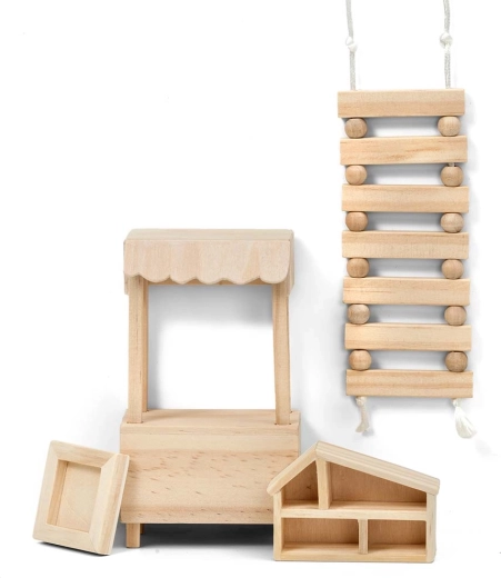 DIY priedai iš natūralios medienos, paruošti kūrybai