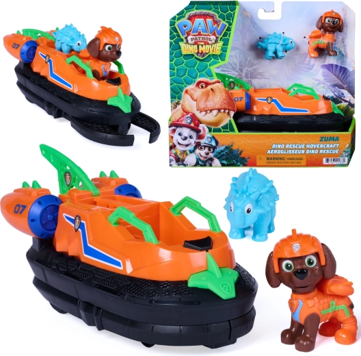 Spin Master PAW Patrol Dino Rescue – Zuma Hovercraft with Figures (17.5 cm)