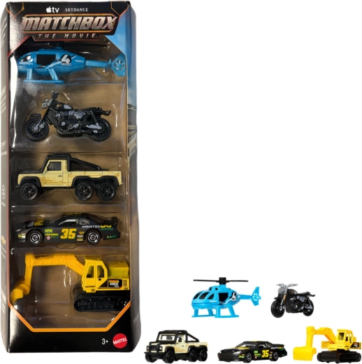 Mattel Matchbox The Movie rinkinys – 5 transporto priemonės, įkvėptos filmo