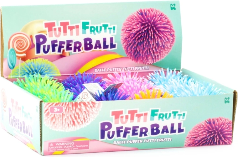 Šeriuotas sensorinis kamuoliukas „Tutti Frutti“, 11,5 cm