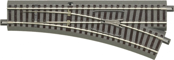 Roco geoLINE simple right turnout with roadbed H0