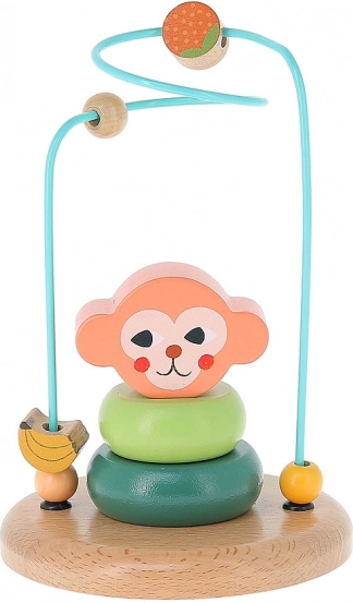 Colorful Wooden Motor Skills Maze with Monkey
