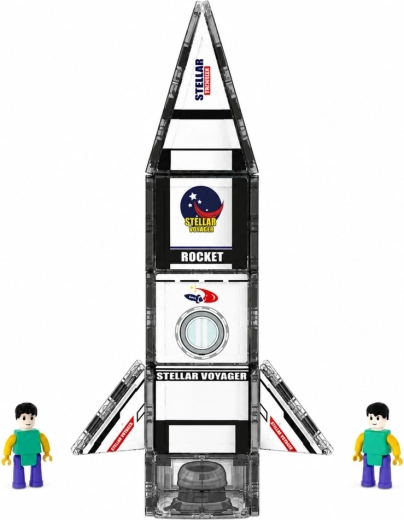 Kosminė raketa iš magnetinių detalių