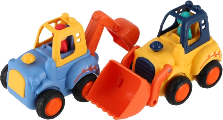Construction vehicle for construction site play