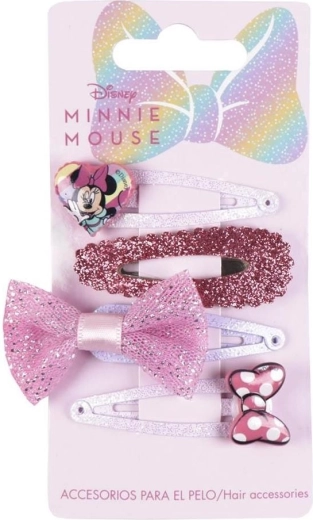 4 Minnie plaukų segtukų rinkinys – Cerda