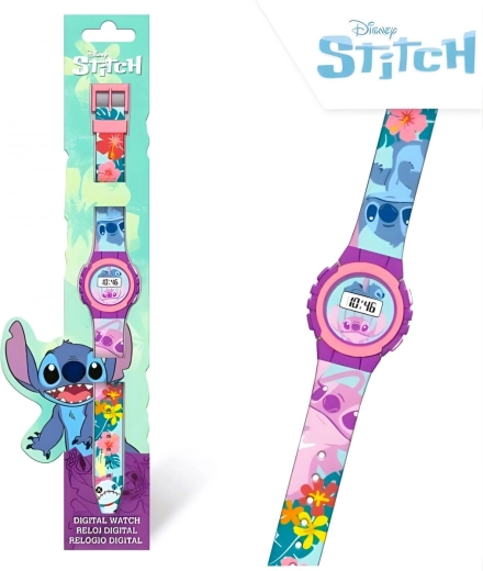 Skaitmeninis silikoninis laikrodis „Lilo ir Stitch“ – 1 vnt.