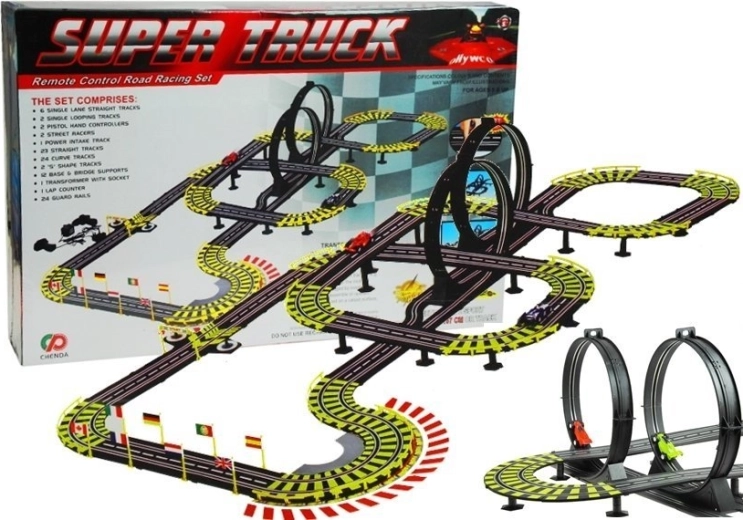Racing track 12 meters with 2 cars and power adapter