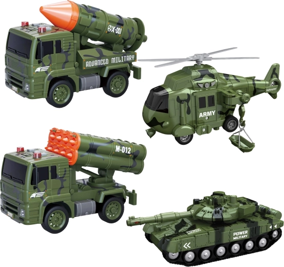Moving parts: turret, rocket launcher and rotors