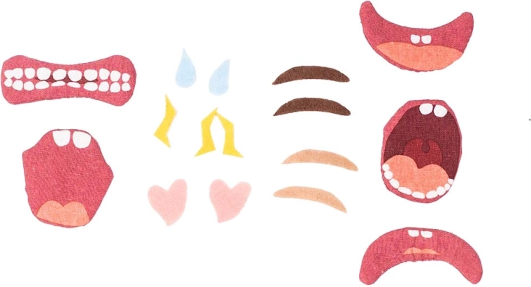 A set of expressions and accessories for emotional learning