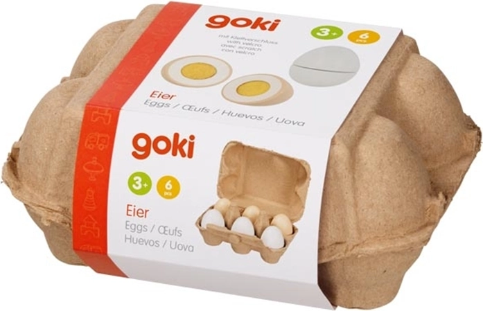 Goki mediniai kiaušiniai dėkle (6 vnt.)