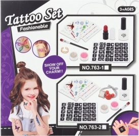 Mergaitiškos blizgių tatuiruočių rinkinys – kūrybinis rinkinys