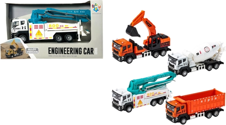 Metal-plastic construction vehicle (assorted variants) - 1 piece