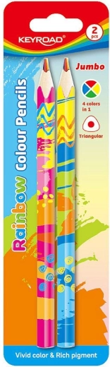 Spalvoti pieštukai KEYROAD Magic jumbo trikampiai, 2 vnt.