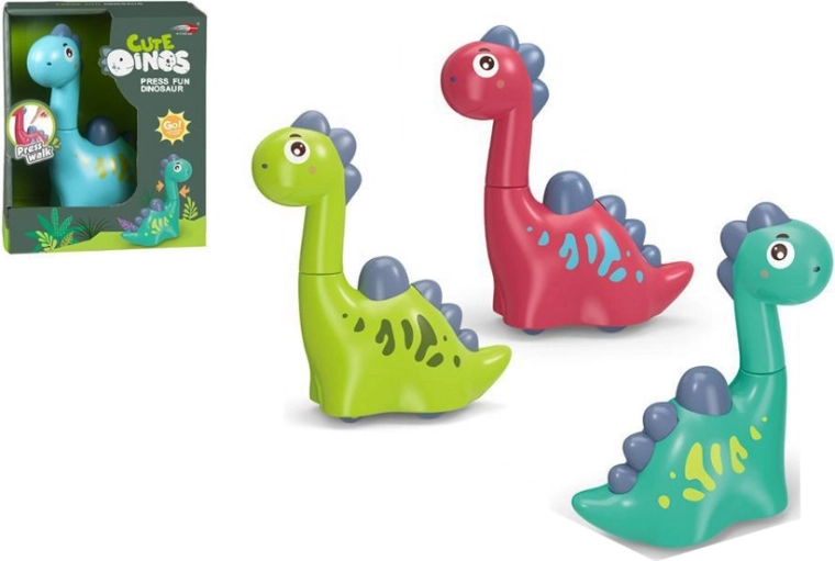 Smagus žaislas mažiausiems – dinozauras Press & Go
