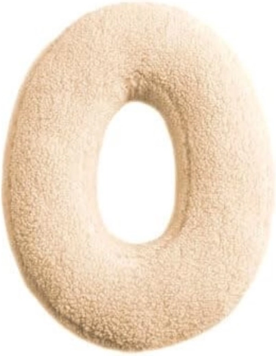 Mealini pliušinė raidė O, kreminė – 1 vnt.