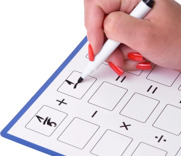 Board and marker for creating your own examples