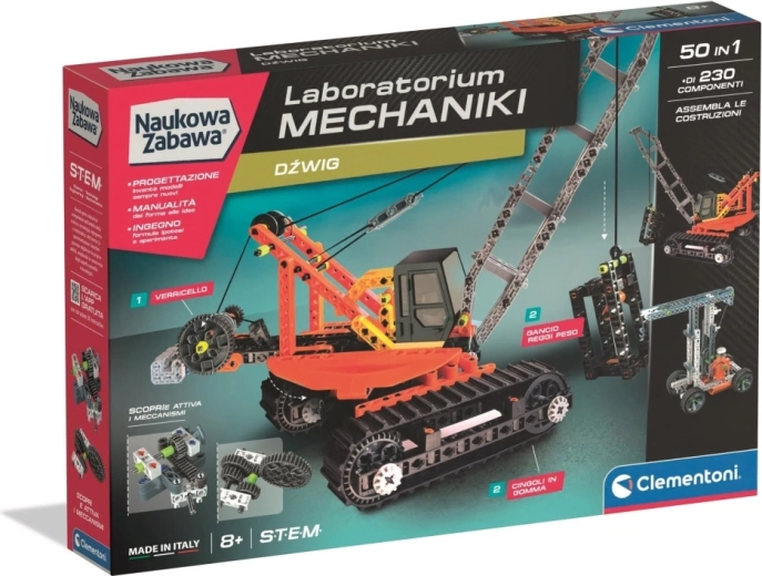 Clementoni mechanikos laboratorija – vikšrinio krano konstruktorius