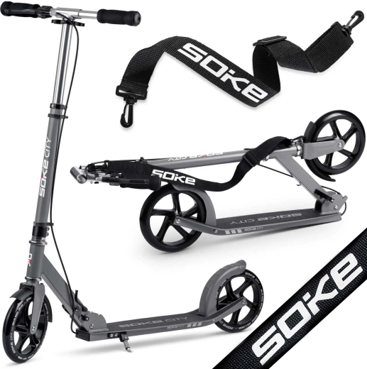 Soke City Gray pilkas miesto paspirtukas