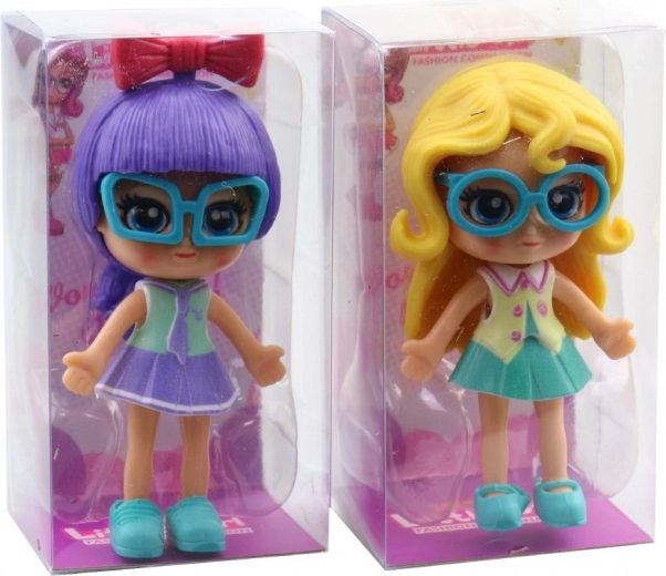 Stylish doll with glasses