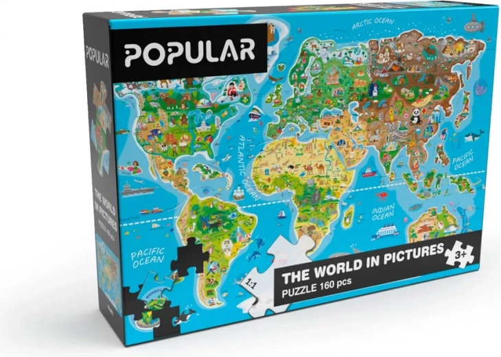 World Map Puzzle 160 Pieces